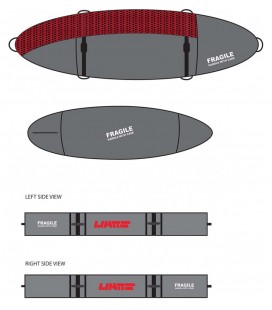 SIDEON HOUSSE WINDSURF BAG TRAVEL 10MM TRIPLE WITH WHEELS 